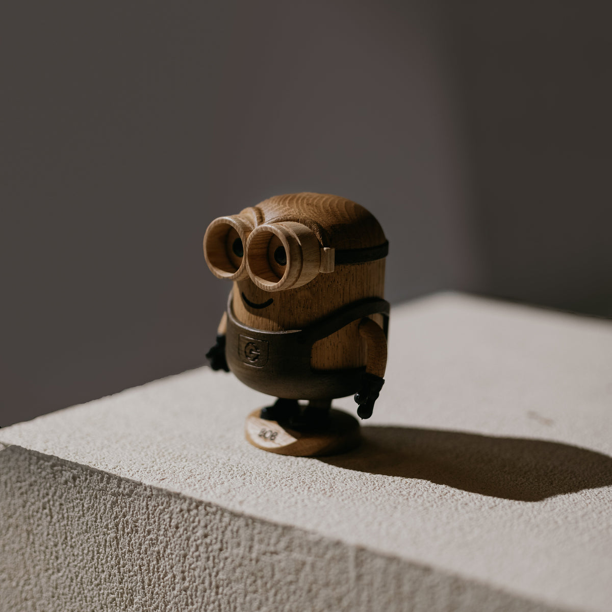 Boyhood Minions Bob wooden figure in oak & smoked oak, view 5 (image 5)