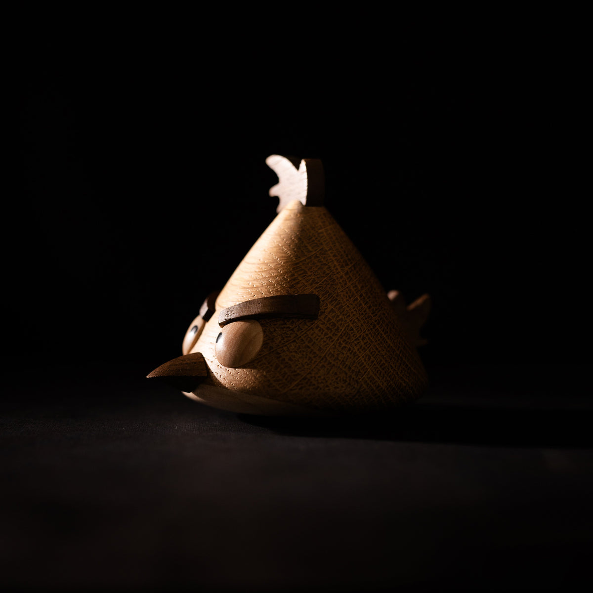 Boyhood Angry Birds Chuck wooden figure in oak, smoked oak & maple, view 8 (image 8)