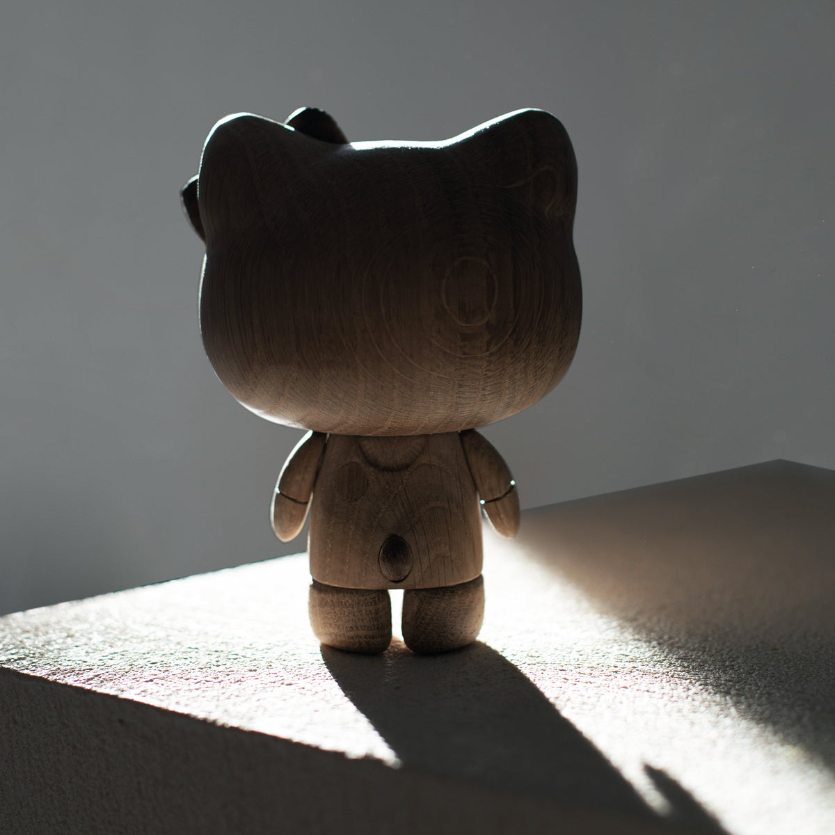 Boyhood Hello Kitty wooden figure in oak, view 7 (image 7)