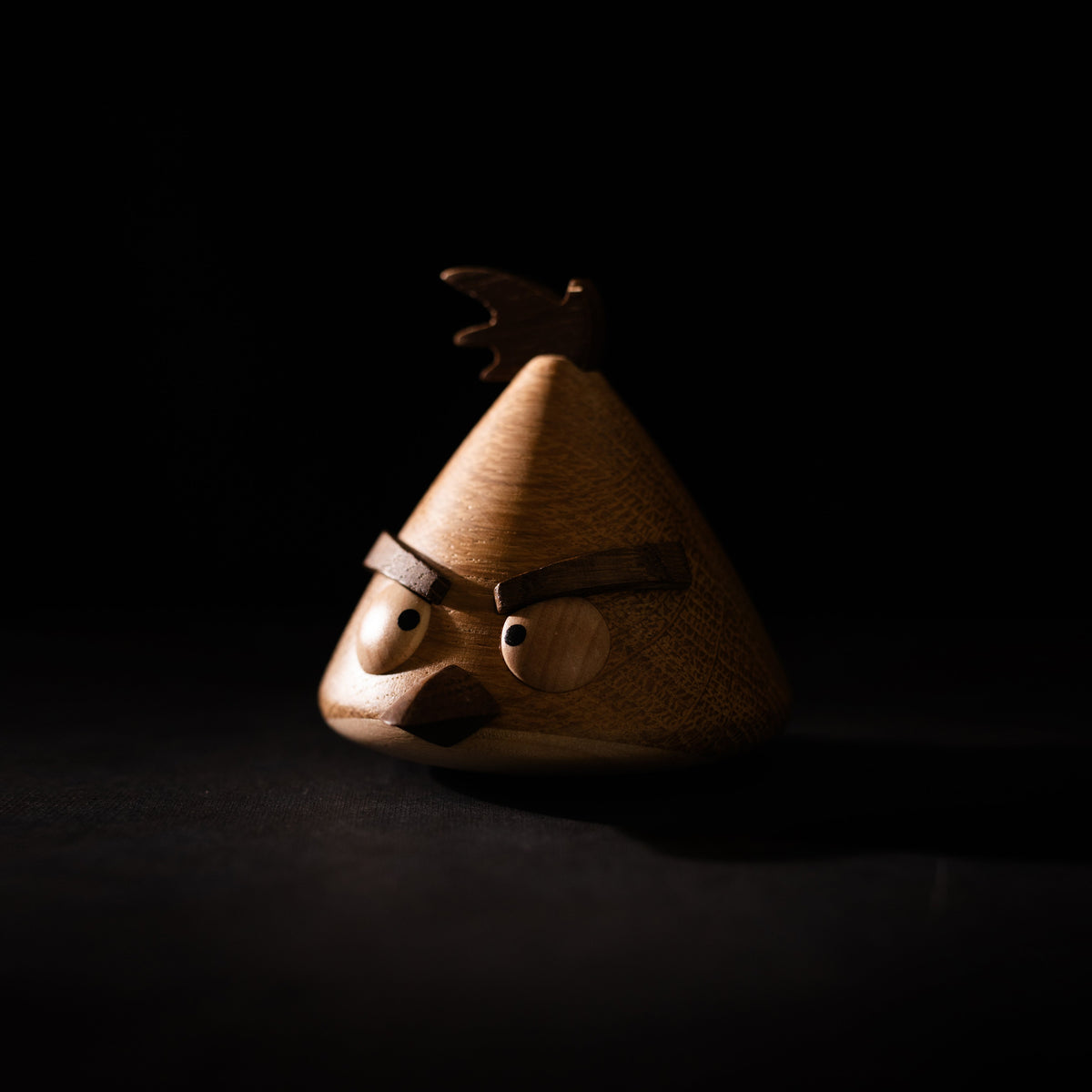 Boyhood Angry Birds Chuck wooden figure in oak, smoked oak & maple, view 7 (image 7)