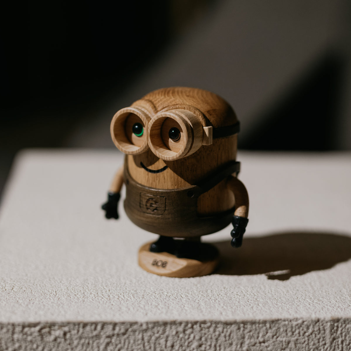 Boyhood Minions Bob wooden figure in oak & smoked oak, view 6 (image 6)