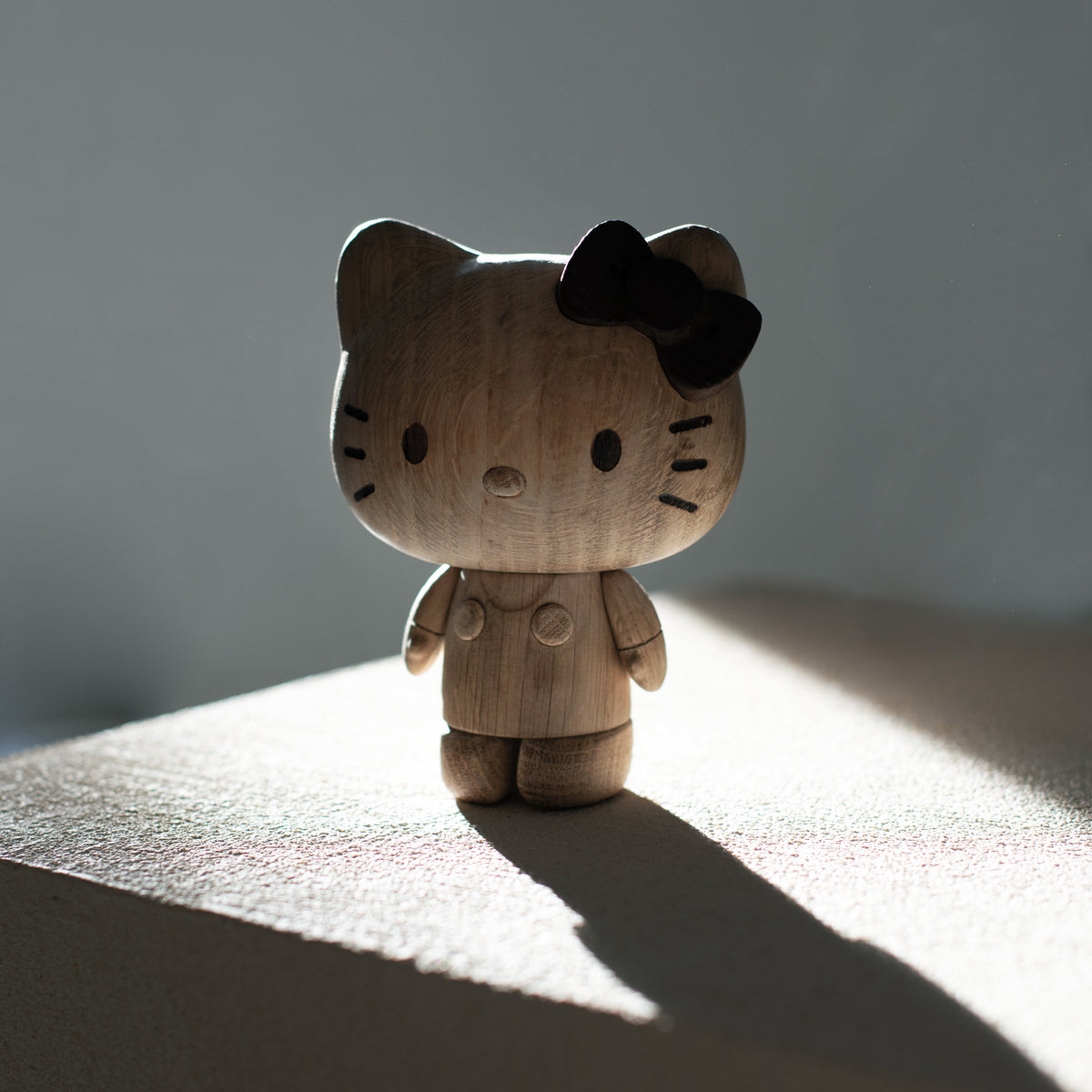 Boyhood Hello Kitty wooden figure in oak, view 6 (image 6)
