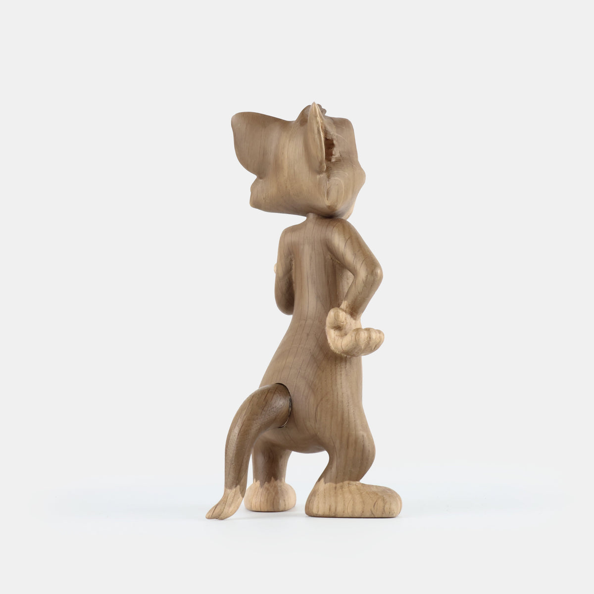 Boyhood Tom & Jerry Tom wooden figure in oak & smoked oak, view 4 (image 4)