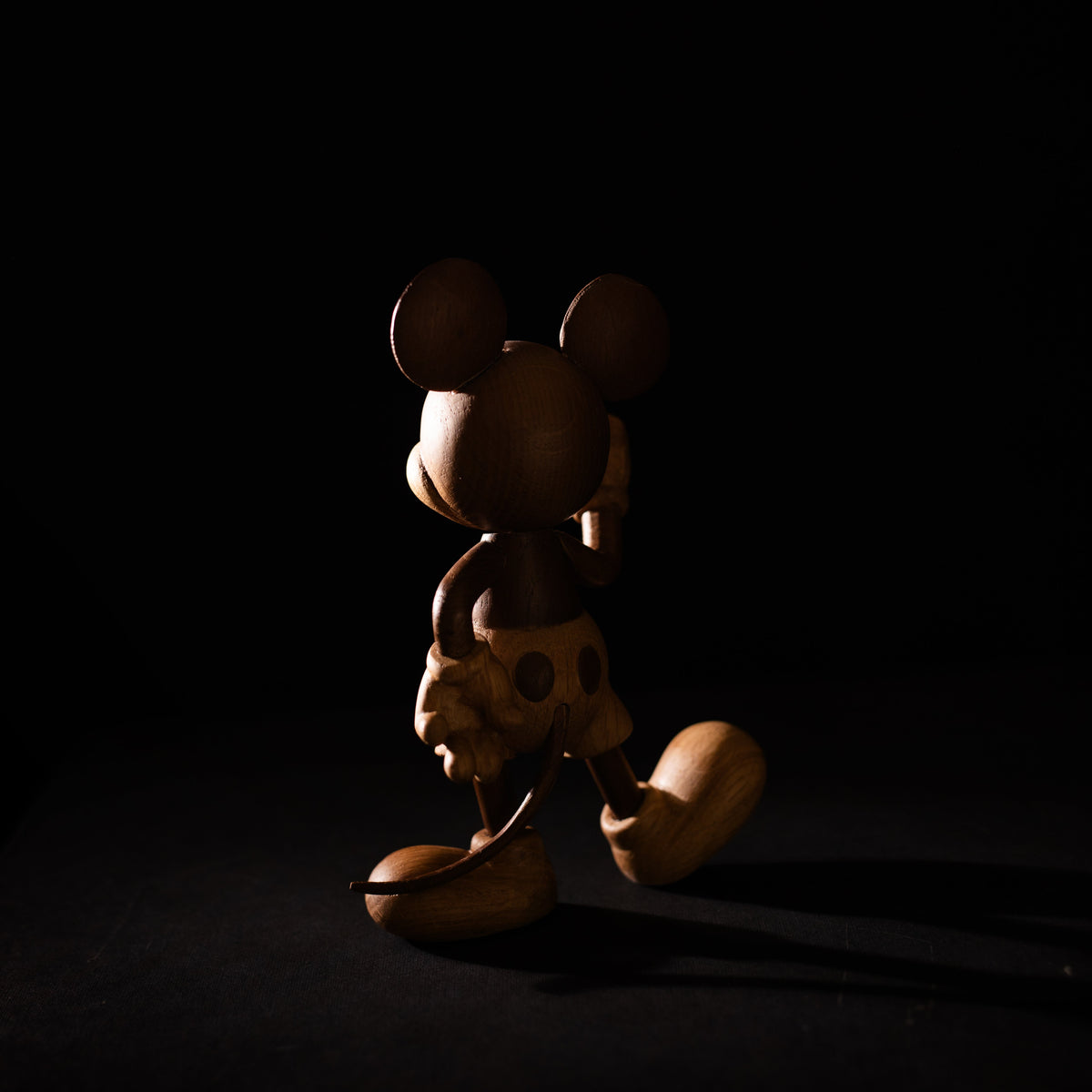 Boyhood Disney Mickey Mouse wooden figure in oak & smoked oak, view 11 (image 11)