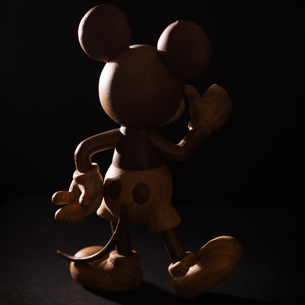 Boyhood Disney Mickey Mouse wooden figure in oak & smoked oak, view 13 (image 13)