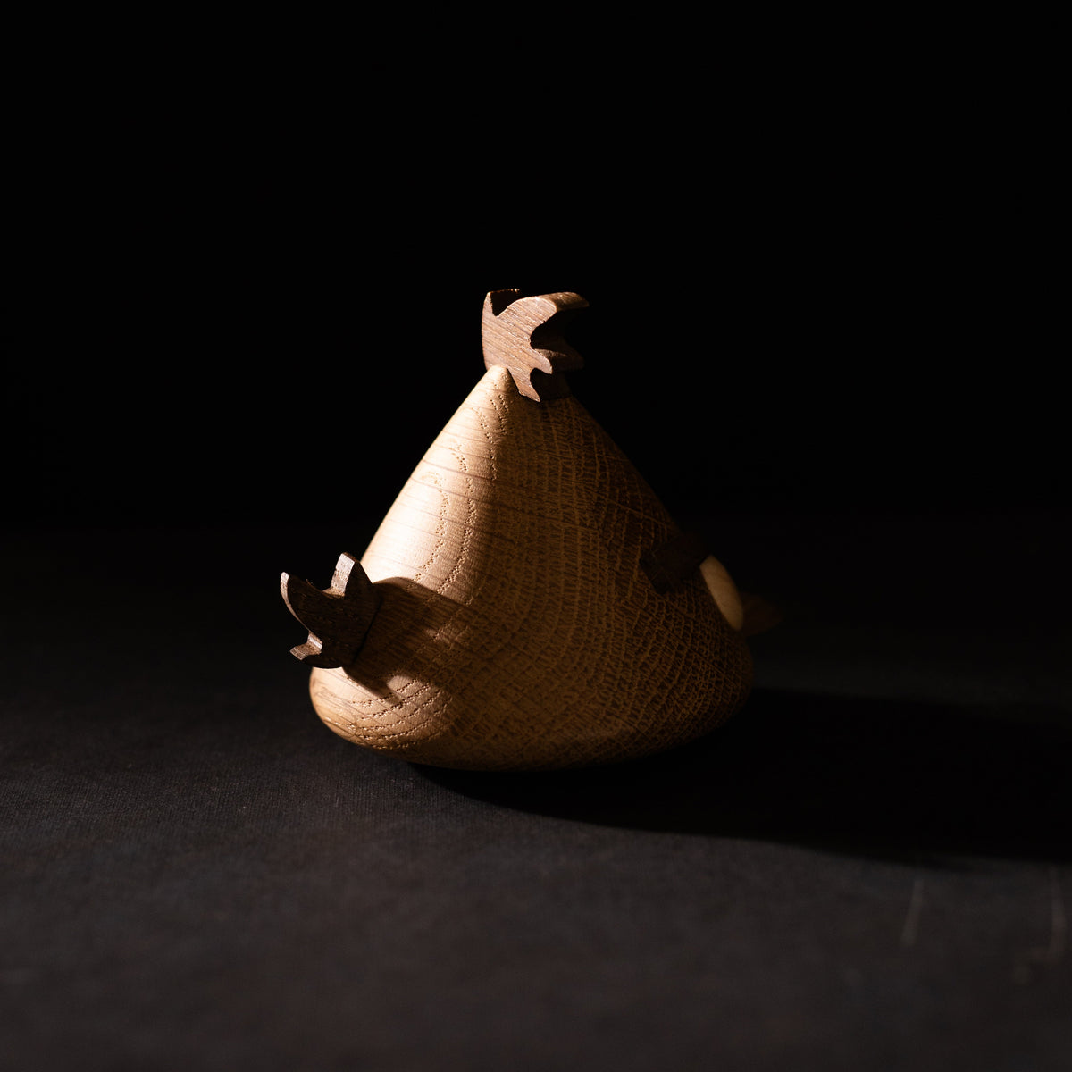 Boyhood Angry Birds Chuck wooden figure in oak, smoked oak & maple, view 5 (image 5)