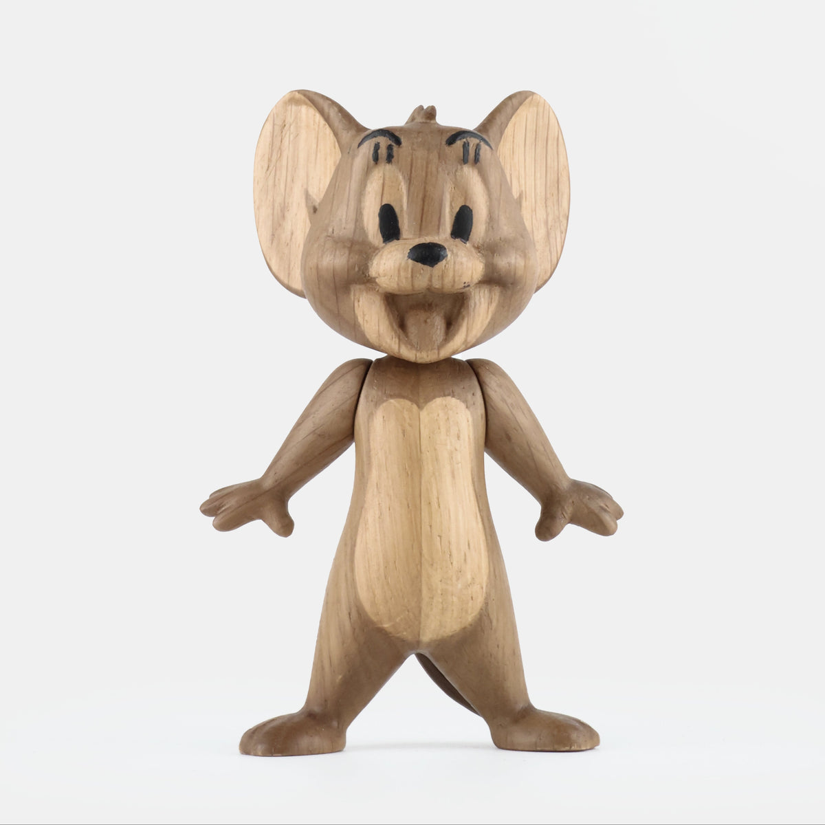 Boyhood Tom & Jerry Jerry wooden figure in oak & smoked oak, Large (image 2)