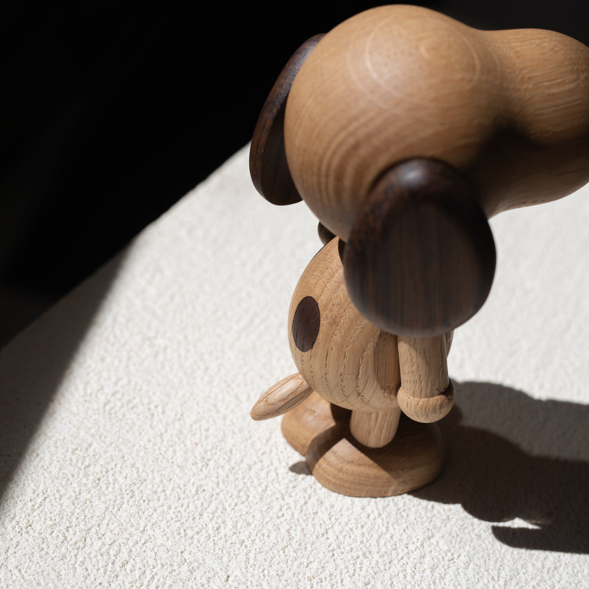 Boyhood Peanuts Snoopy wooden figure in oak & smoked oak, view 7 (image 7)