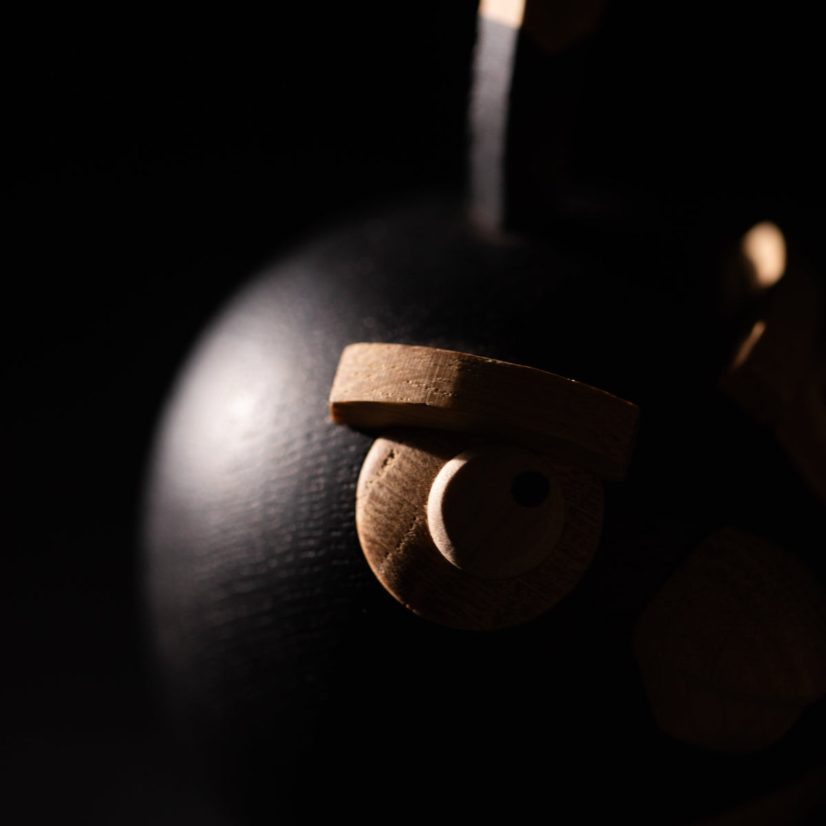 Boyhood Angry Birds Bomb wooden figure in oak, smoked oak & maple, view 5 (image 5)