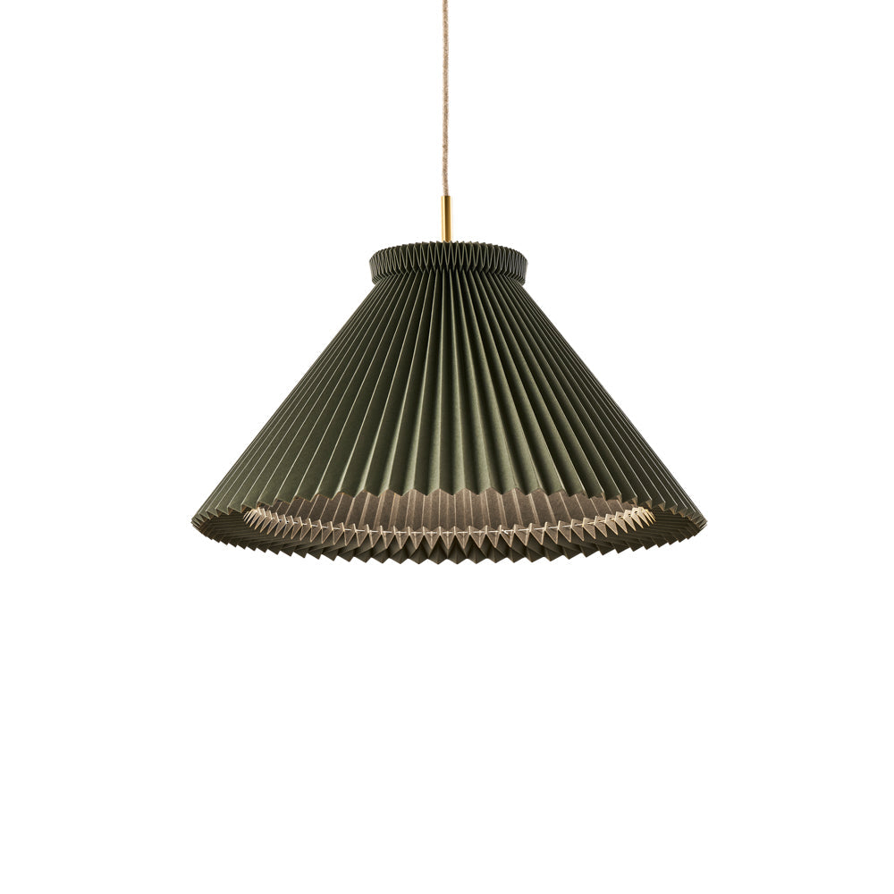 130 Pendant with Brass Fittings by Le Klint, Moss Green (photo 1)