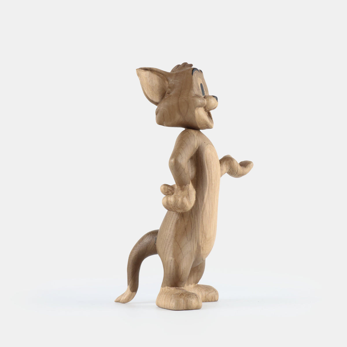 Boyhood Tom & Jerry Tom wooden figure in oak & smoked oak, view 3 (image 3)