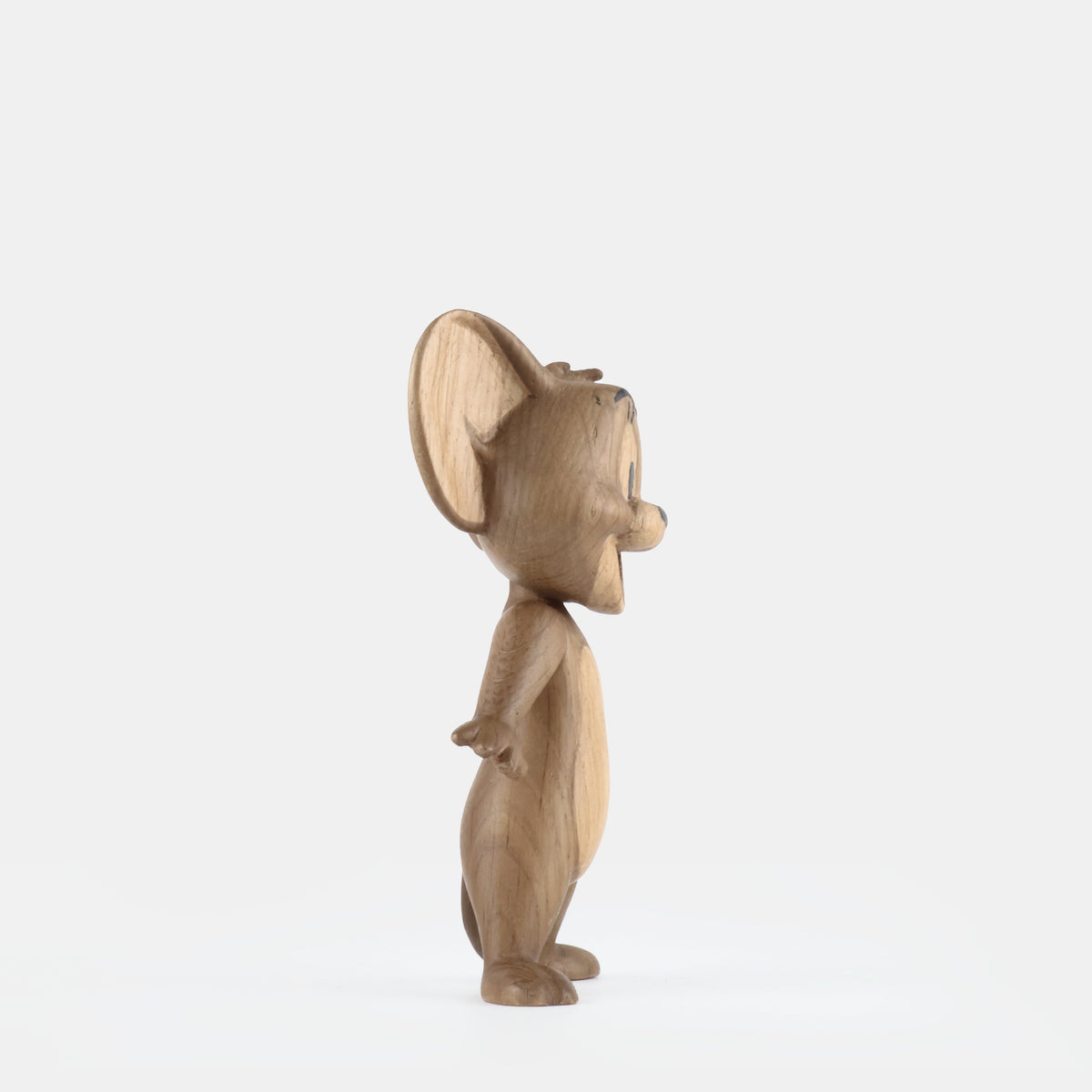 Boyhood Tom & Jerry Jerry wooden figure in oak & smoked oak, view 3 (image 3)