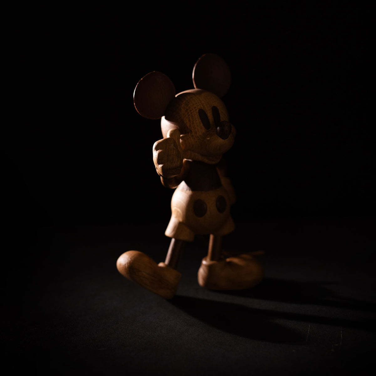 Boyhood Disney Mickey Mouse wooden figure in oak & smoked oak, view 10 (image 10)