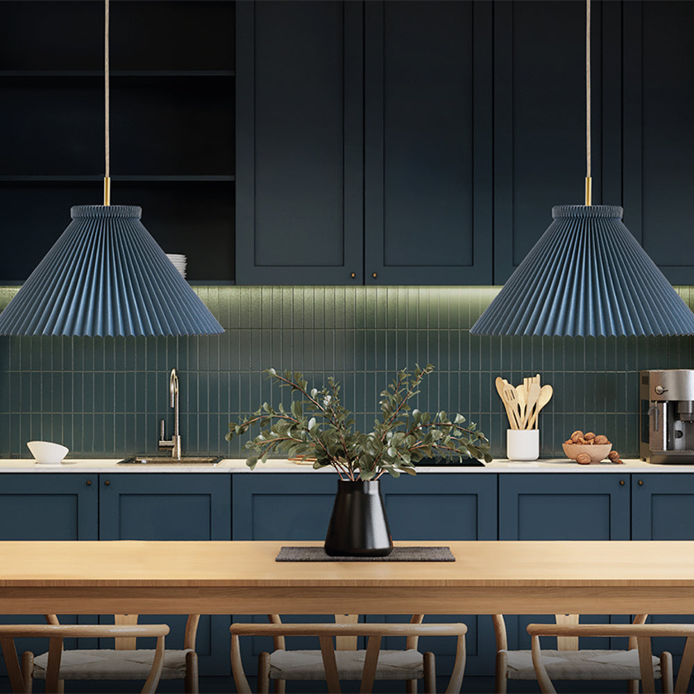 130 Pendant with Brass Fittings by Le Klint, Denim Blue (photo 18)