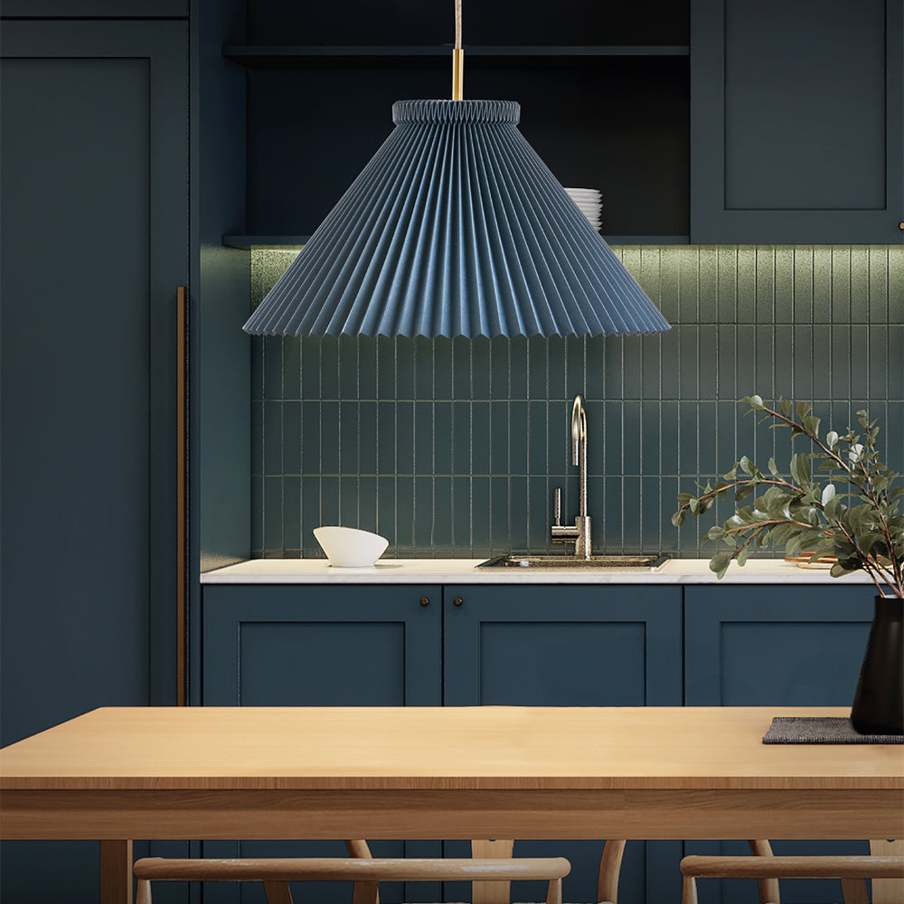 130 Pendant with Brass Fittings by Le Klint, Denim Blue (photo 17)