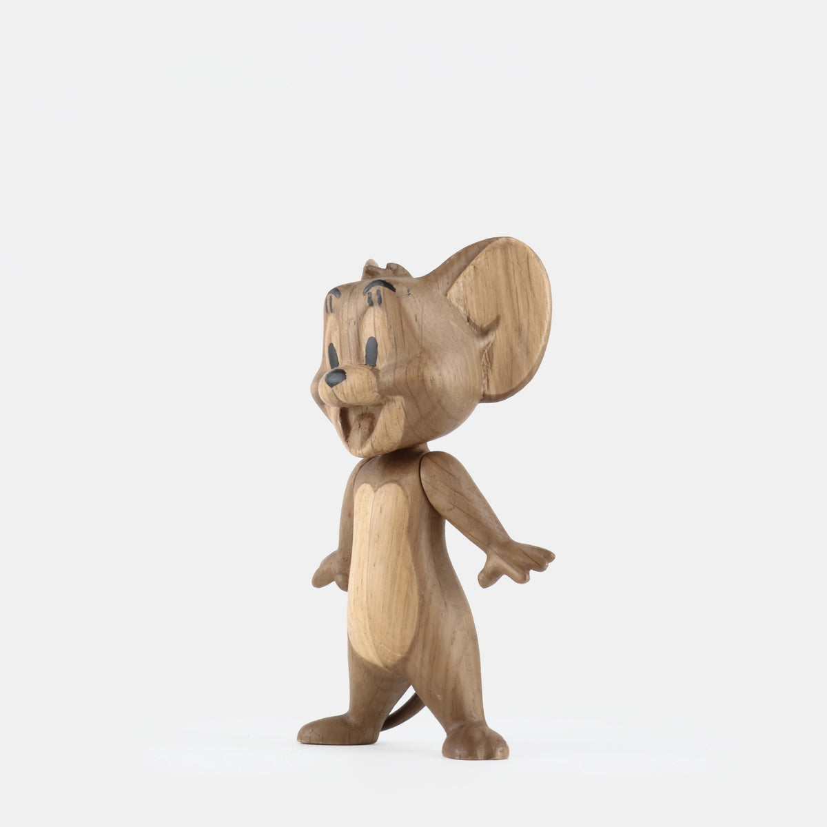 Boyhood Tom & Jerry Jerry wooden figure in oak & smoked oak, view 2 (image 1)