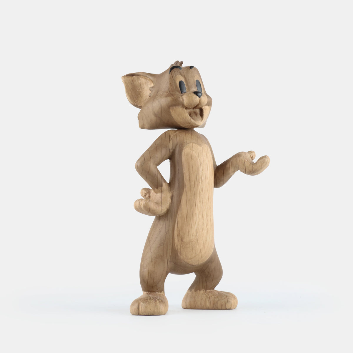 Boyhood Tom & Jerry Tom wooden figure in oak & smoked oak, view 2 (image 1)