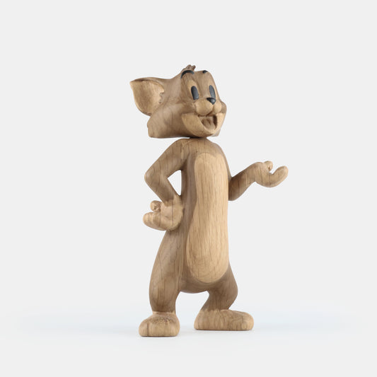 Boyhood Tom & Jerry Tom wooden figure in oak & smoked oak, view 2 (image 1)
