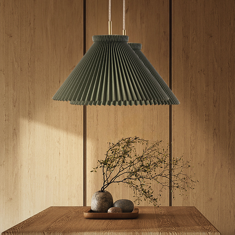 130 Pendant with Brass Fittings by Le Klint, Moss Green (photo 16)