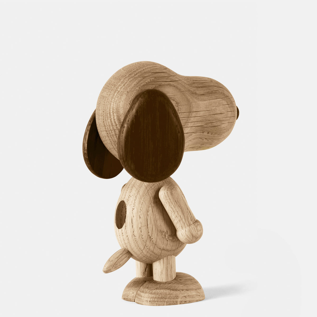 Boyhood Peanuts Snoopy wooden figure in oak & smoked oak, view 4 (image 4)
