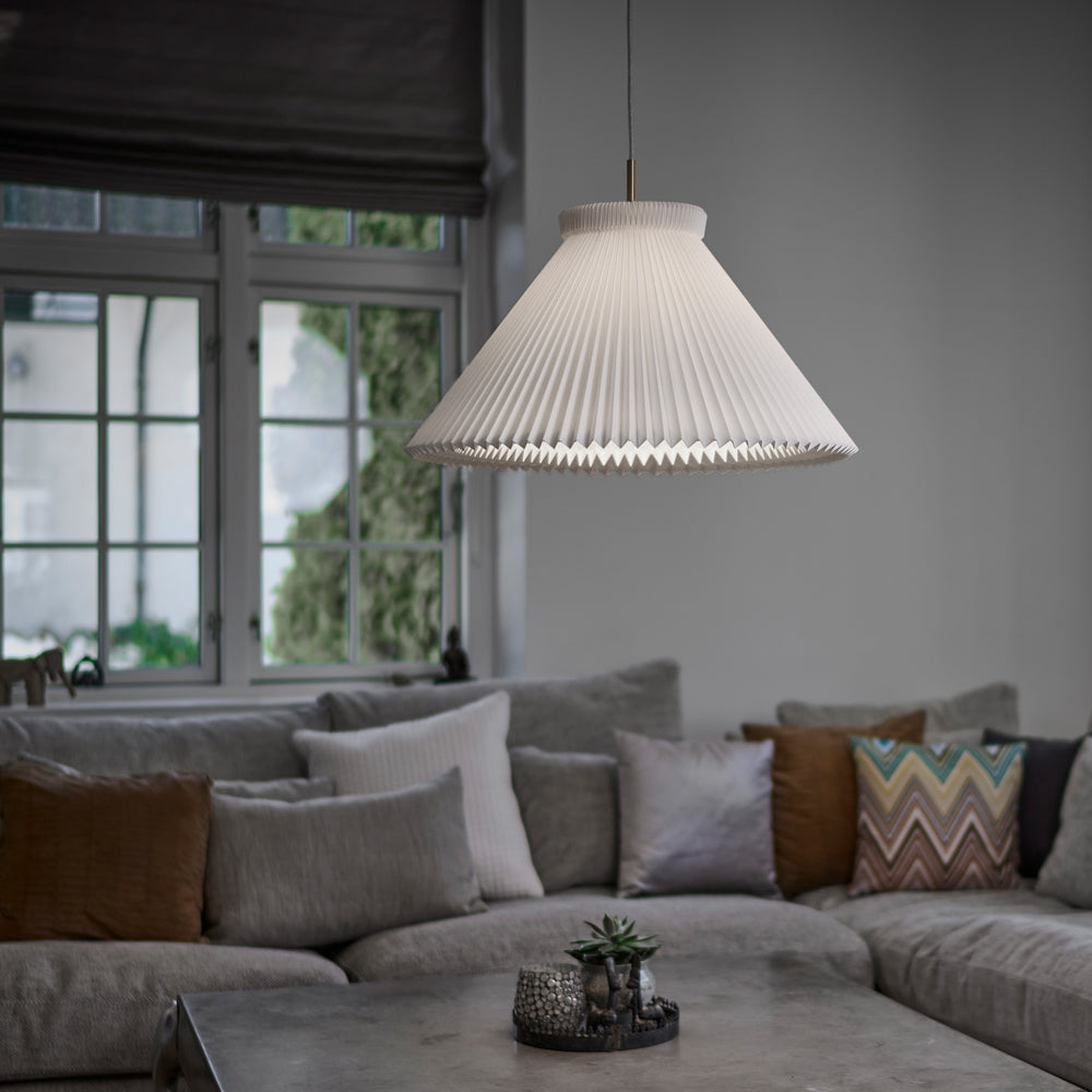 130 Pendant with Brass Fittings by Le Klint, White PVC (photo 8)