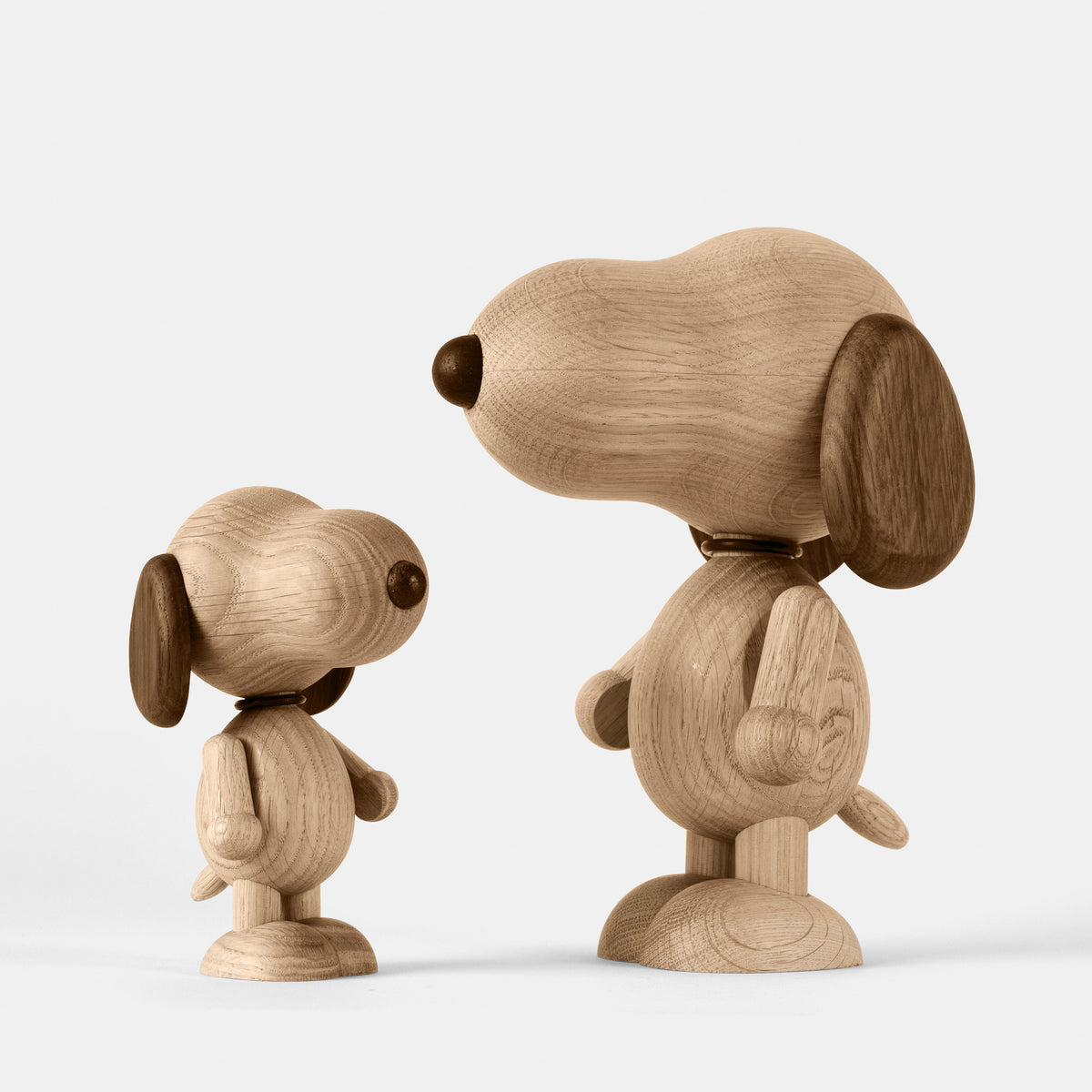 Boyhood Peanuts Snoopy wooden figure in oak & smoked oak, view 9 (image 9)