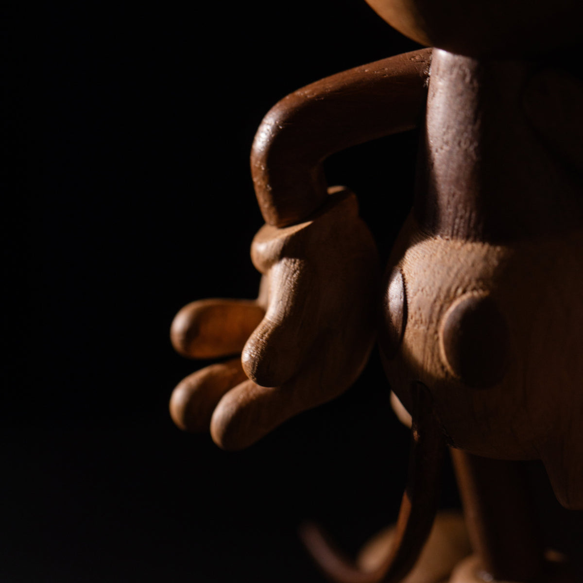 Boyhood Disney Mickey Mouse wooden figure in oak & smoked oak, view 18 (image 18)