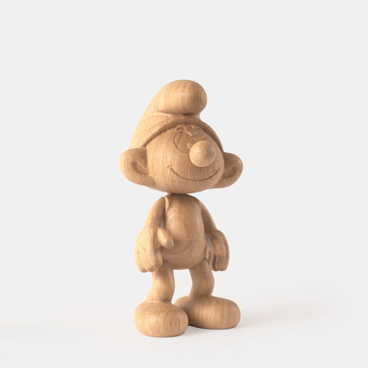 Boyhood Smurfs Smurf wooden figure in oak, view 3 (image 3)