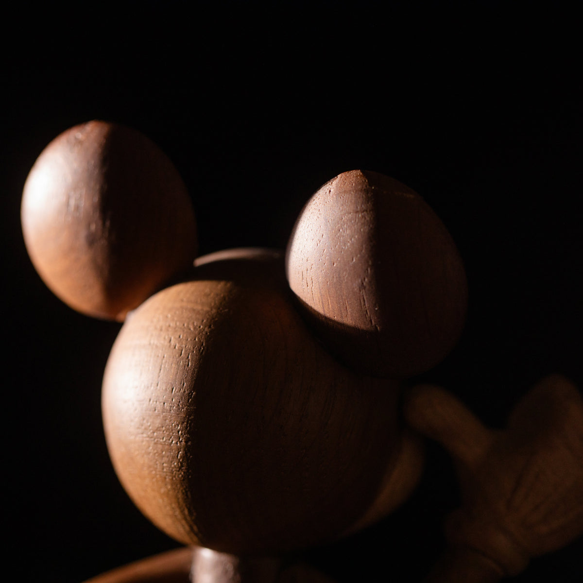 Boyhood Disney Mickey Mouse wooden figure in oak & smoked oak, view 17 (image 17)