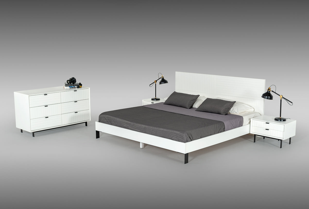 Nova Domus Valencia Contemporary White Bedroom Set