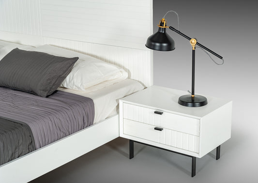 Nova Domus Valencia Contemporary White Bed