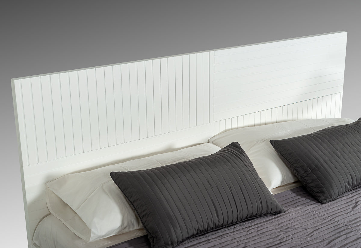 Nova Domus Valencia Contemporary White Bed