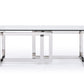 Modrest Valiant Modern Glass and Stainless Steel Coffee Table