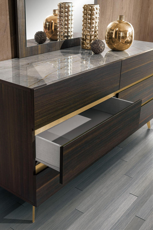 Nova Domus Velondra Modern Eucalypto and Marble Dresser