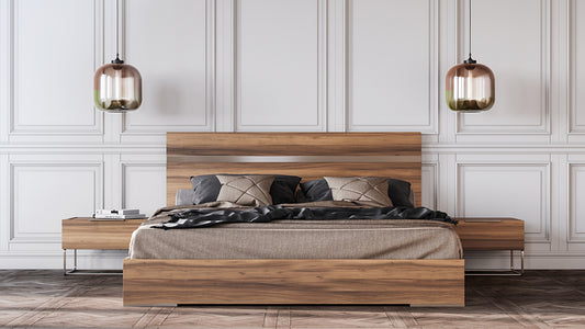 Nova Domus Lorenzo Italian Modern Light Oak Bed