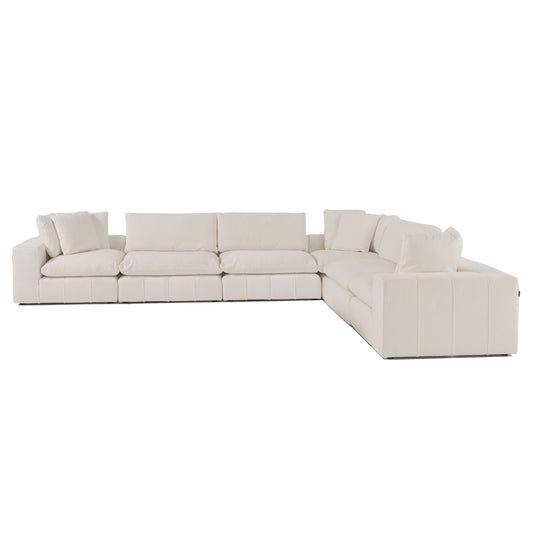 Divani Casa Vicki Modern Off-White Fabric Modular Sectional Sofa