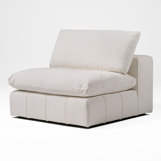 Divani Casa Vicki Modern Off-White Fabric Modular Armless Seat