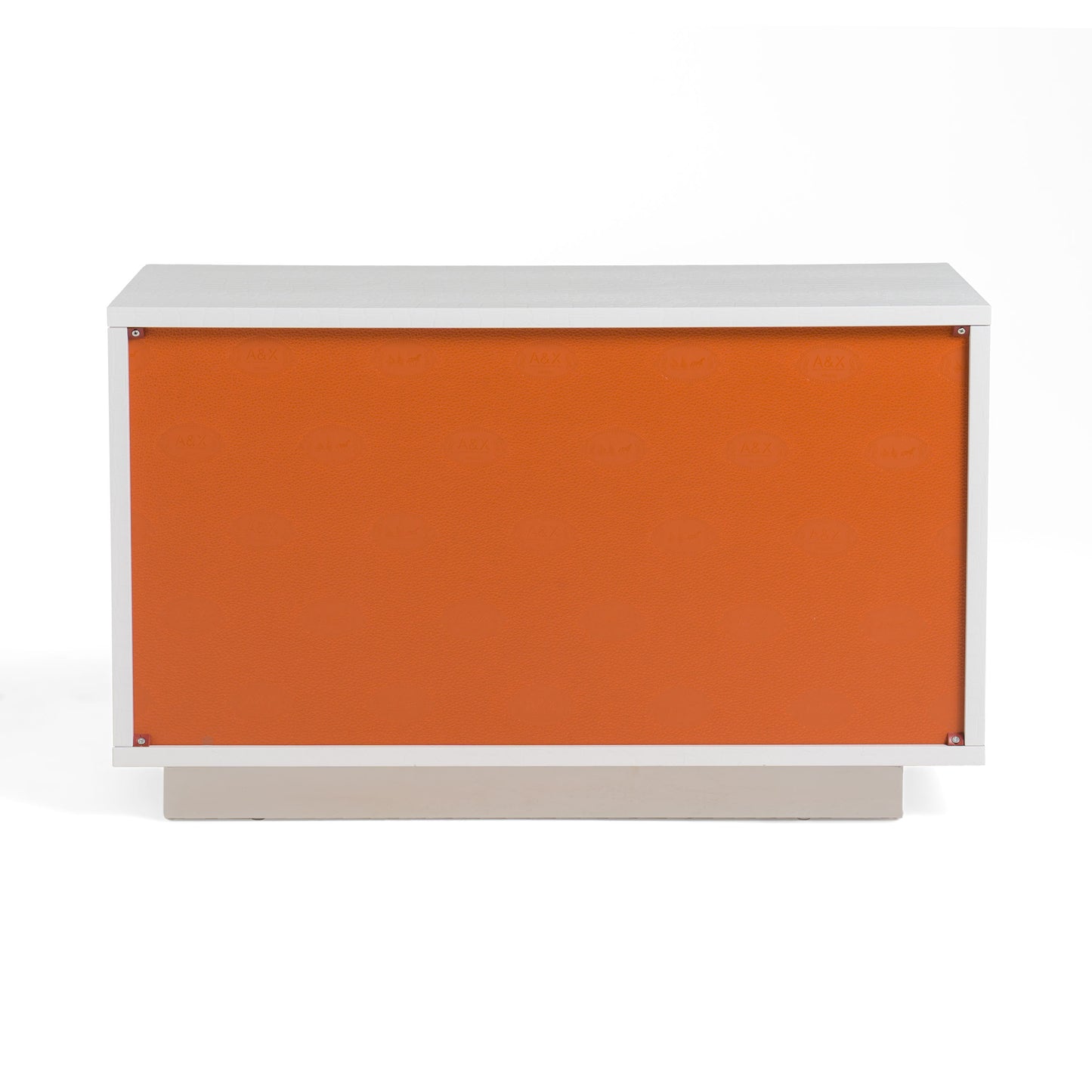 A&X Victoria Modern White Crocodile Nightstand