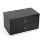 A&X Victoria Modern Black Crocodile Nightstand