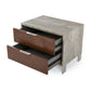 Nova Domus Conner Modern Dark Walnut and Faux Concrete Nightstand