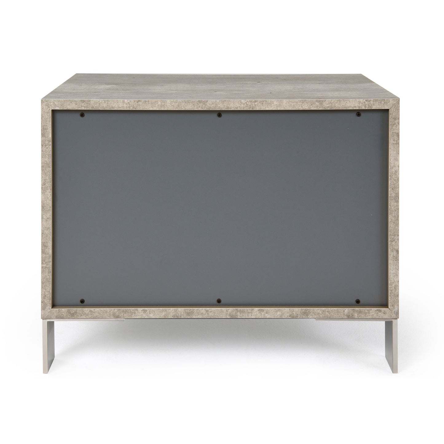 Nova Domus Conner Modern Dark Walnut and Faux Concrete Nightstand