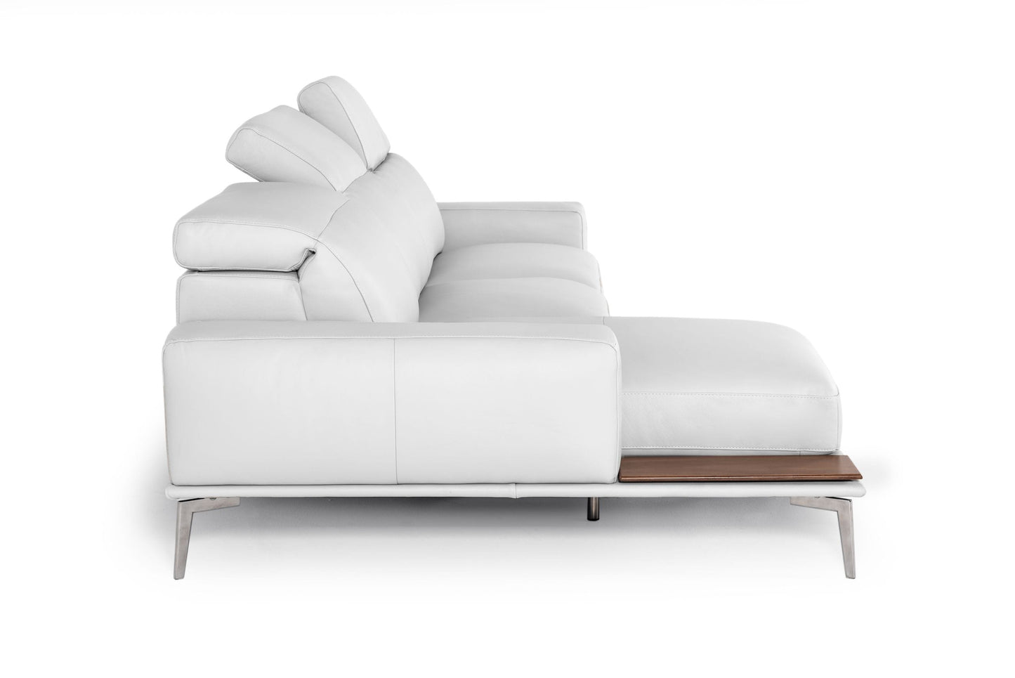 Lamod Italia Villeneuve Modern White Italian Left Facing Sectional Sofa