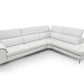 Lamod Italia Viola Italian Contemporary Grey Leather Right Facing Sectional Sofa