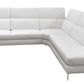 Lamod Italia Viola Italian Contemporary Grey Leather Right Facing Sectional Sofa