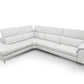 Lamod Italia Viola Italian Contemporary Grey Leather Left Facing Sectional Sofa