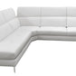 Lamod Italia Viola Italian Contemporary Grey Leather Left Facing Sectional Sofa