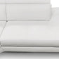 Lamod Italia Viola Italian Contemporary Grey Leather Left Facing Sectional Sofa