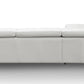 Lamod Italia Viola Italian Contemporary Grey Leather Left Facing Sectional Sofa