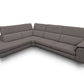 Lamod Italia Viola Italian Contemporary Grey Leather Left Facing Sectional Sofa