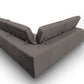 Lamod Italia Viola Italian Contemporary Grey Leather Left Facing Sectional Sofa